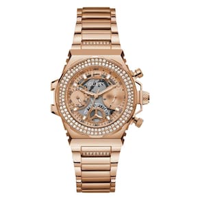 Relógio GUESS Ladies, caixa de 36 mm em tom de ouro rosa com pulseira de ouro rosa