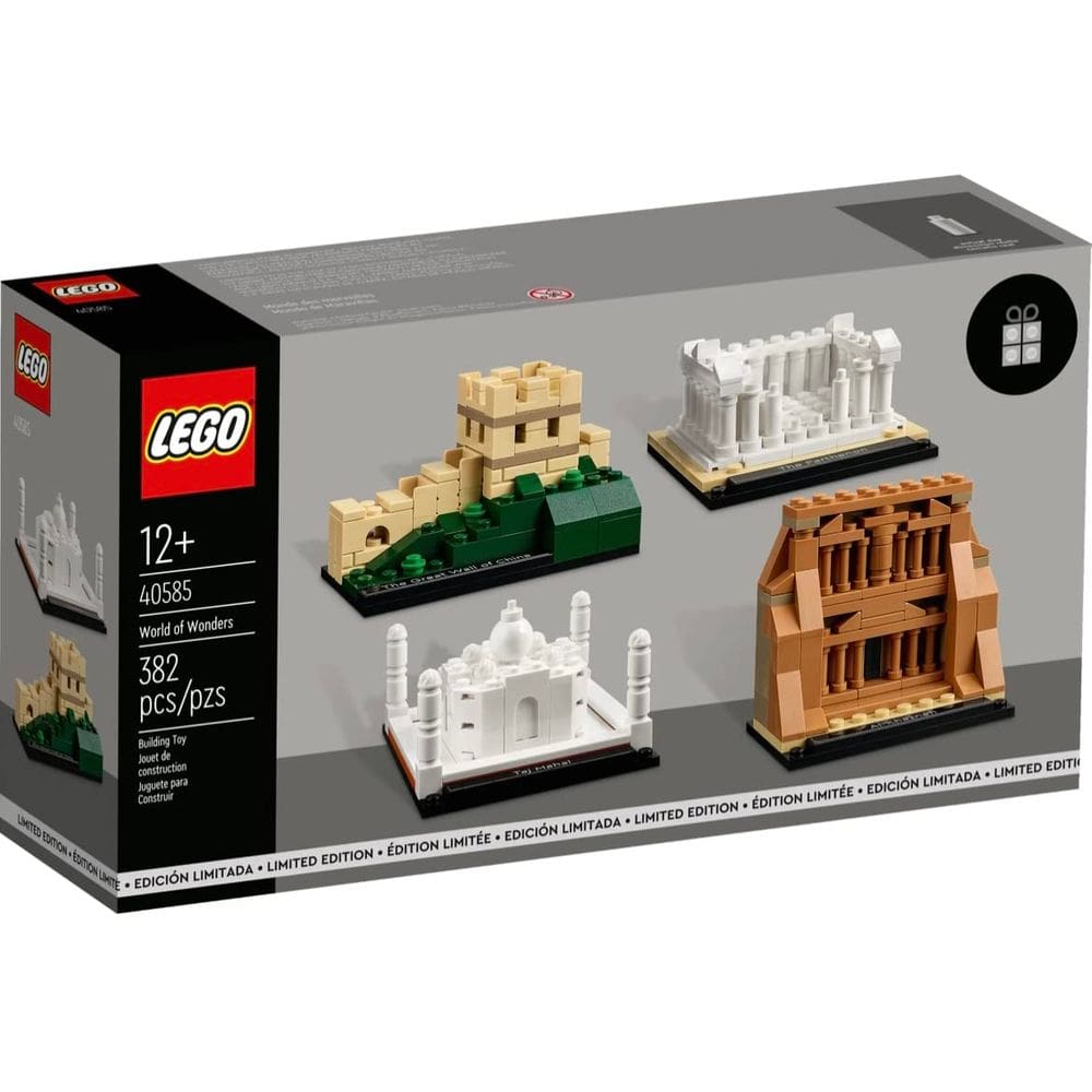 Conjunto exclusivo LEGO World of Wonders 40585 com 4 locais famosos