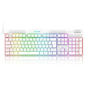 Teclado Mecânico Redragon Horus, RGB, Switch Brown, ABNT2, Branco