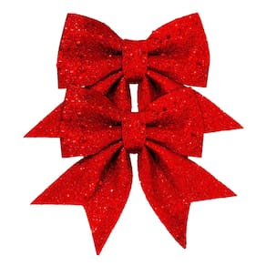 Kit Laço Com Glitter Casa Ambiente com 2 Unidades 13cm - Item Variado