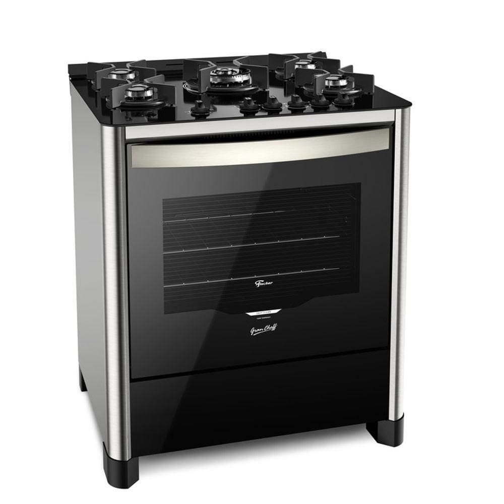 Fogão De Piso Fischer 5Q TC Gran Cheff Gás Com Dourador Inox 220V
