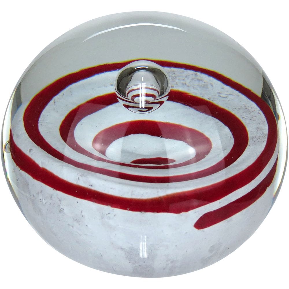 ADORNO DECORATIVA ENFEITE HOME&CO VIDRO 8x8x8cm VERMELHO