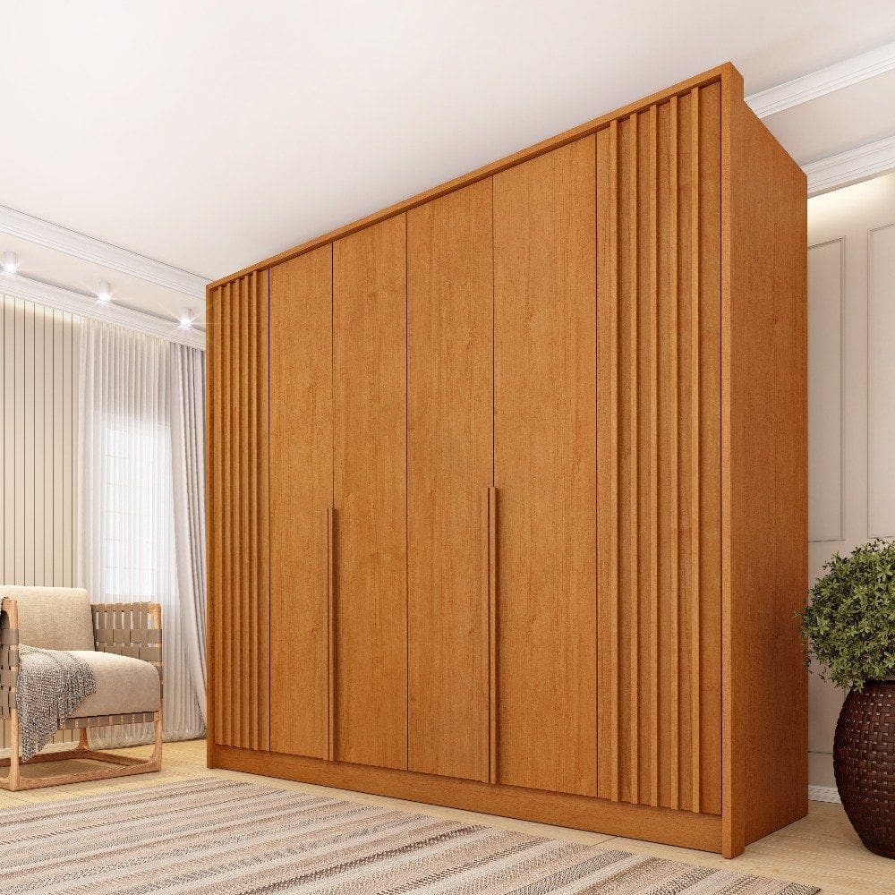Guarda Roupa 6 Portas Ripado Guarani Tcil Móveis - Cinamomo