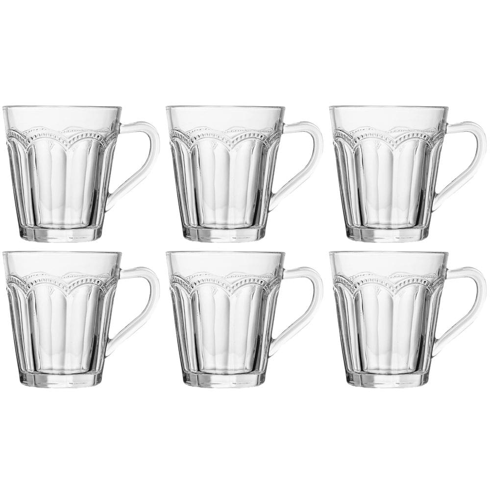 Conjunto de 6 Xícaras de Chá de Vidro Belle Époque 180ml - Lyor