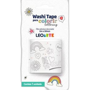 Fita Adesiva Decorada Washi Tape Para Colorir Lettering