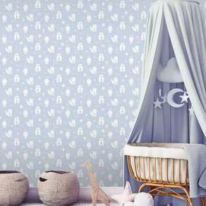 Papel De Parede Hf Petit Infantil Azul 91311