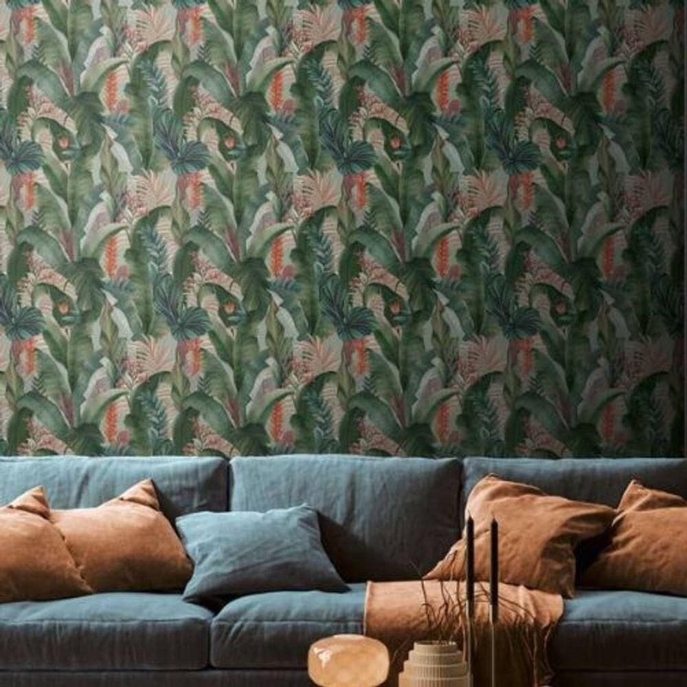 Papel De Parede Famous Garden Folhagem Verde 394353