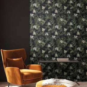 Papel De Parede Famous Garden Floral Verde 394244