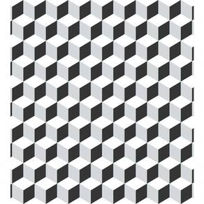 Papel De Parede Coleção Brincar Cubos Geométricos 3646 - Rolo 10m X 0,52m