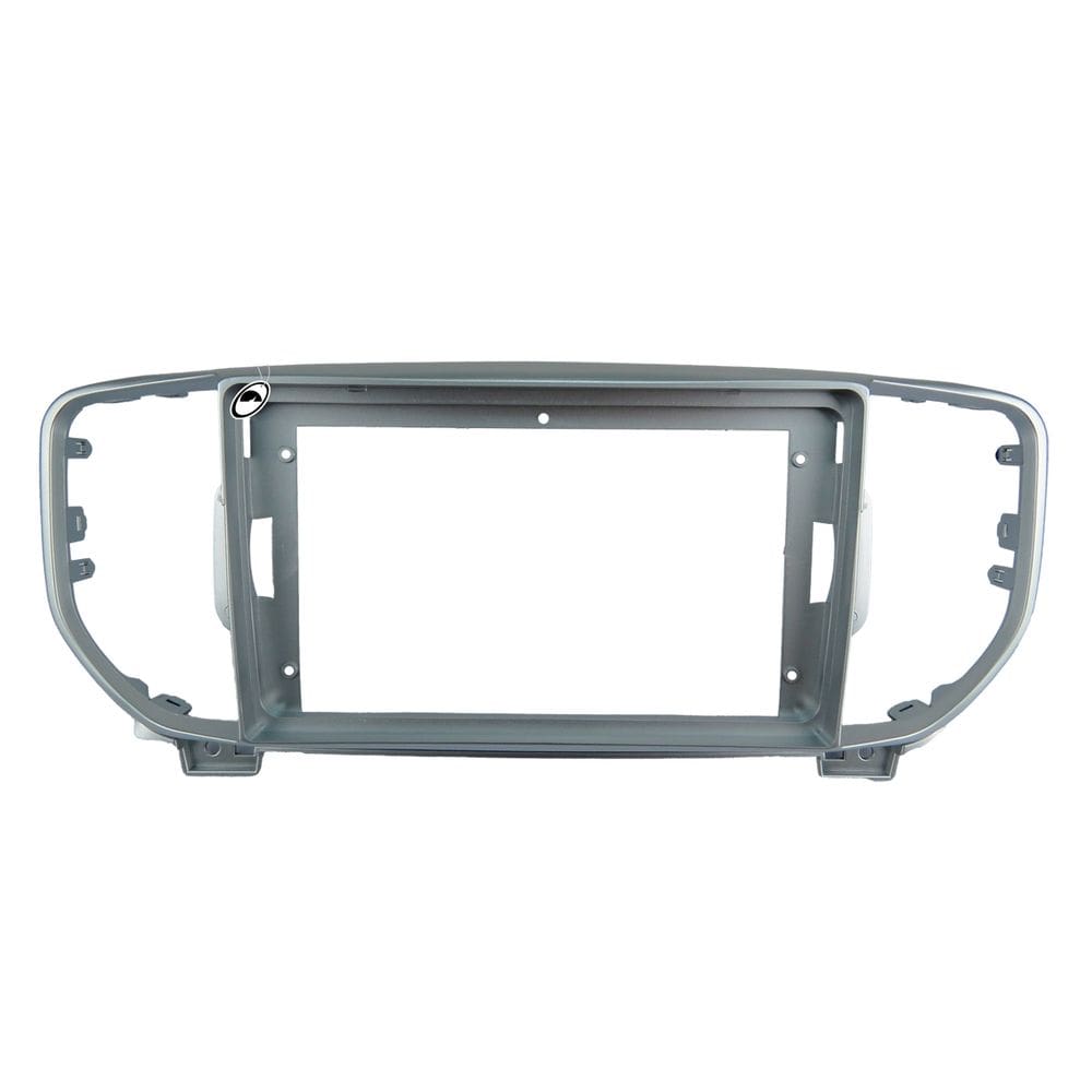 Moldura De Painel 2 Din 9 Polegadas Sportage 2015 a 2018 Prata