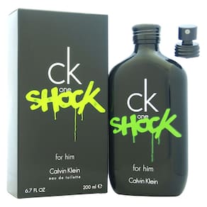 Perfume CK One Shock For Him da Calvin Klein para homens - 200 ml de spray EDT