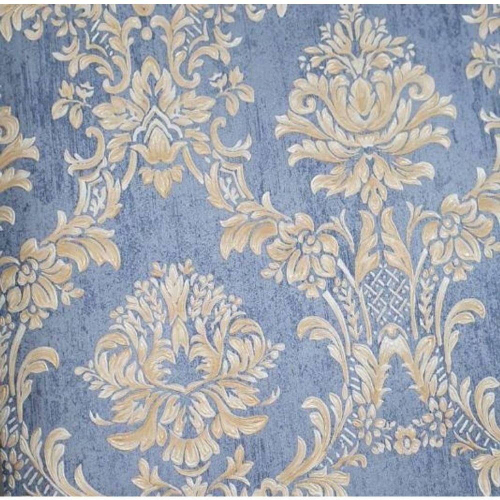 Papel De Parede Classic Designs Damask Azul H2890305