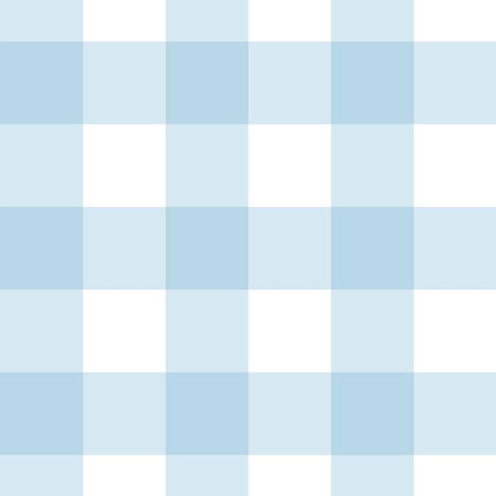 Papel De Parede Doce Estilo Xadrez Azul 81826