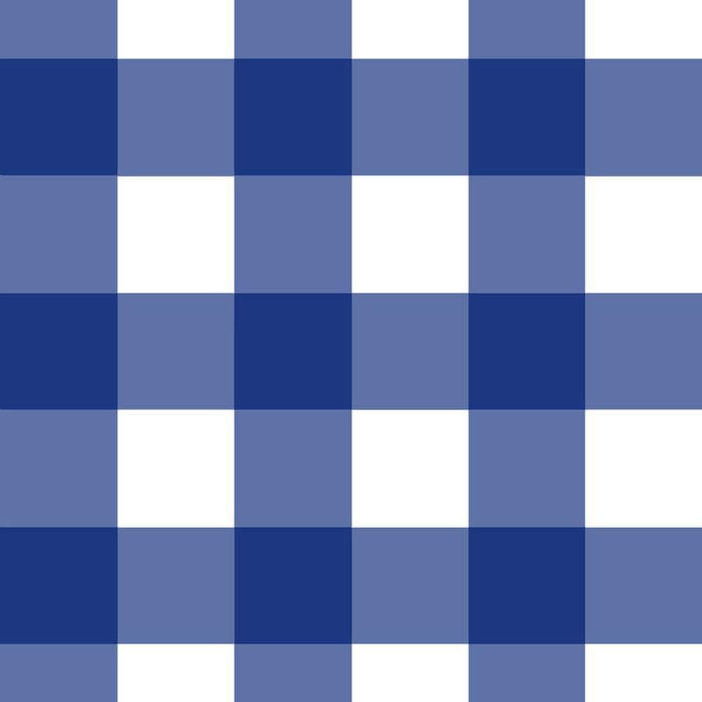 Papel De Parede Doce Estilo Xadrez Azul 81840
