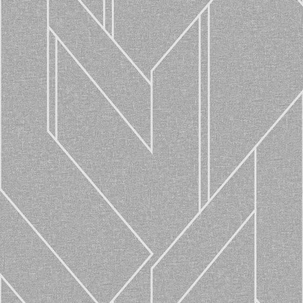 Papel De Parede Bobinex Essencial Geométrico Cinza 4308