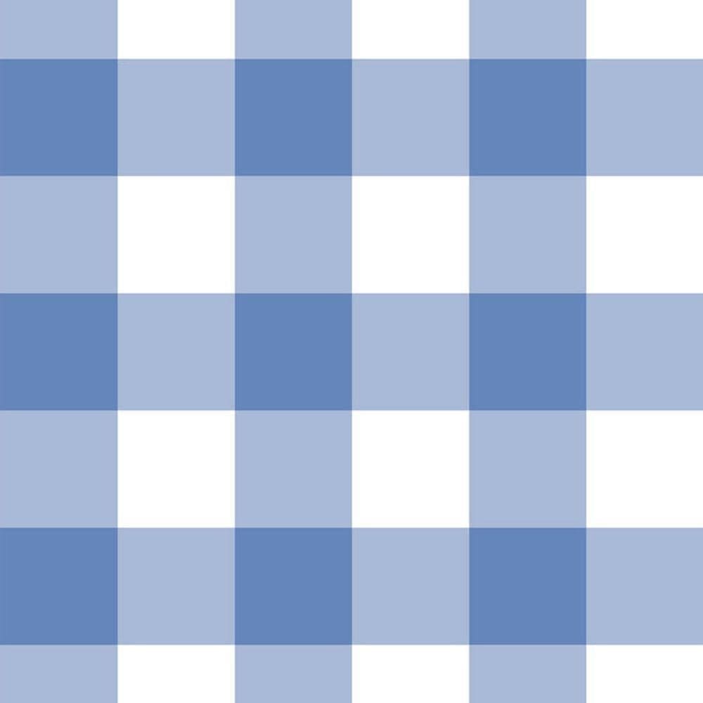 Papel De Parede Doce Estilo Xadrez Azul 81833