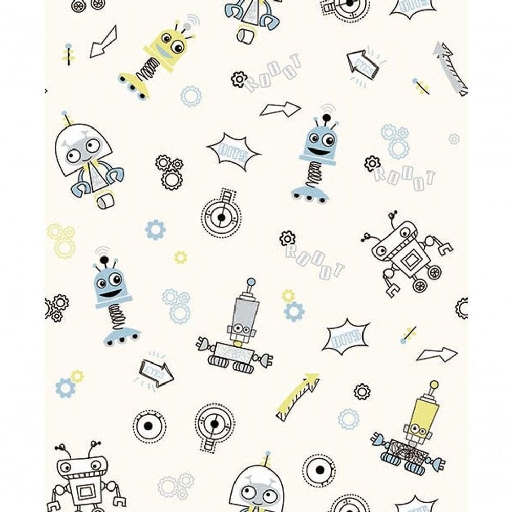Papel De Parede Pure Kids Teens Robots Kt68451 Tam. 4m² Papel De Parede Pure Kids & Teens Robots Kt68451