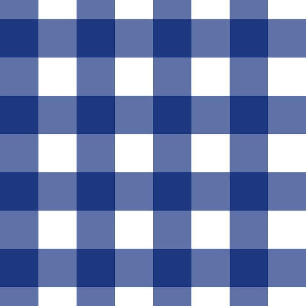 Papel De Parede Doce Estilo Xadrez Azul 82021