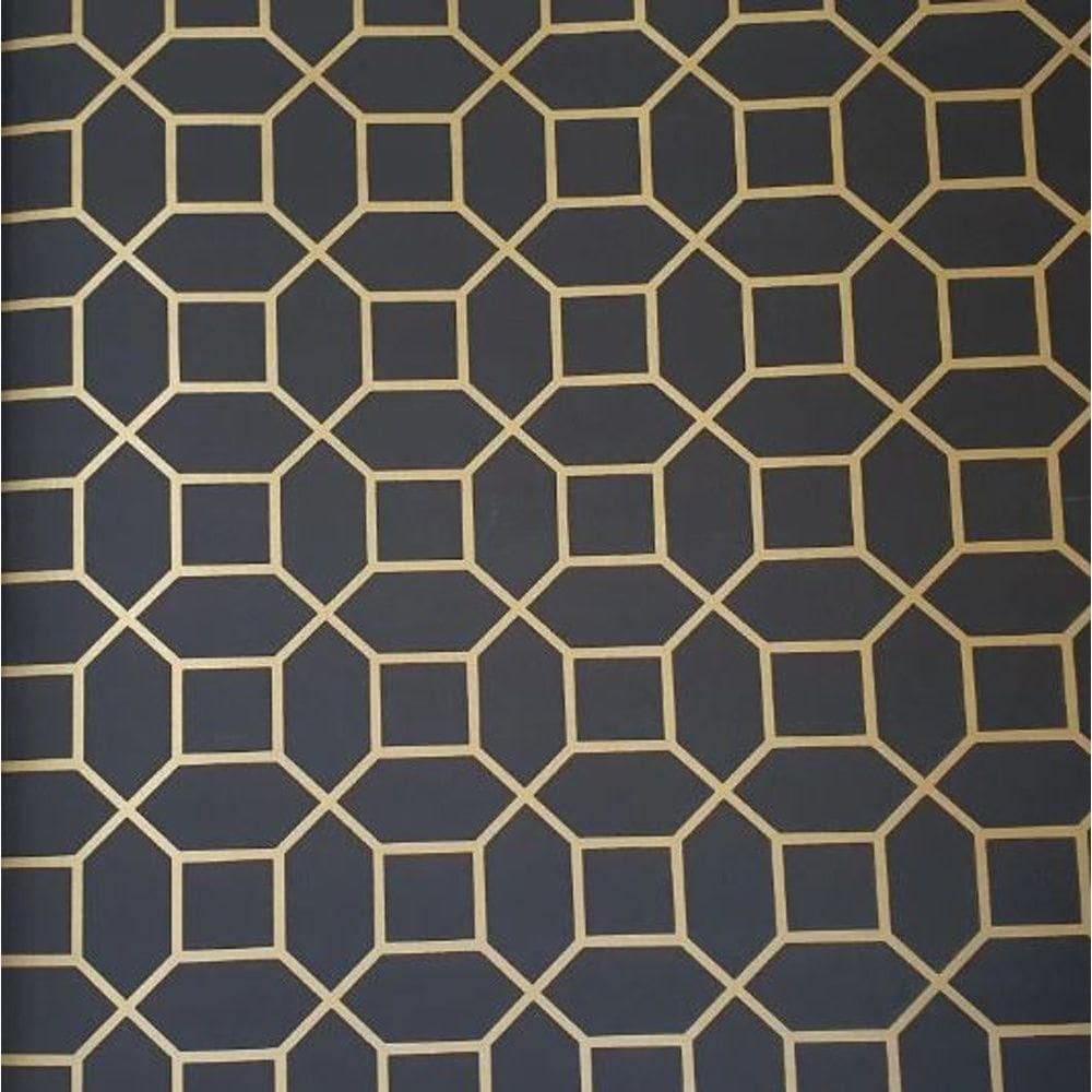 Papel De Parede Neo Geometric Geométrico Preto Ng1971