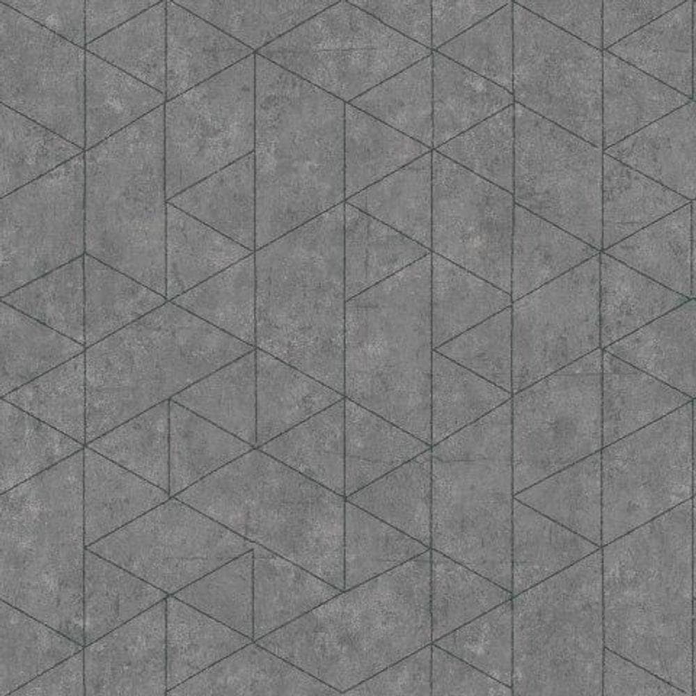 Papel De Parede Bobinex Essencial Geométrico Cinza 4336