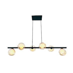 Luminária Lustre Pendente Jabuticaba 6 globos sala de jantar