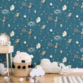 Papel De Parede Hf Petit Infantil Azul 31311