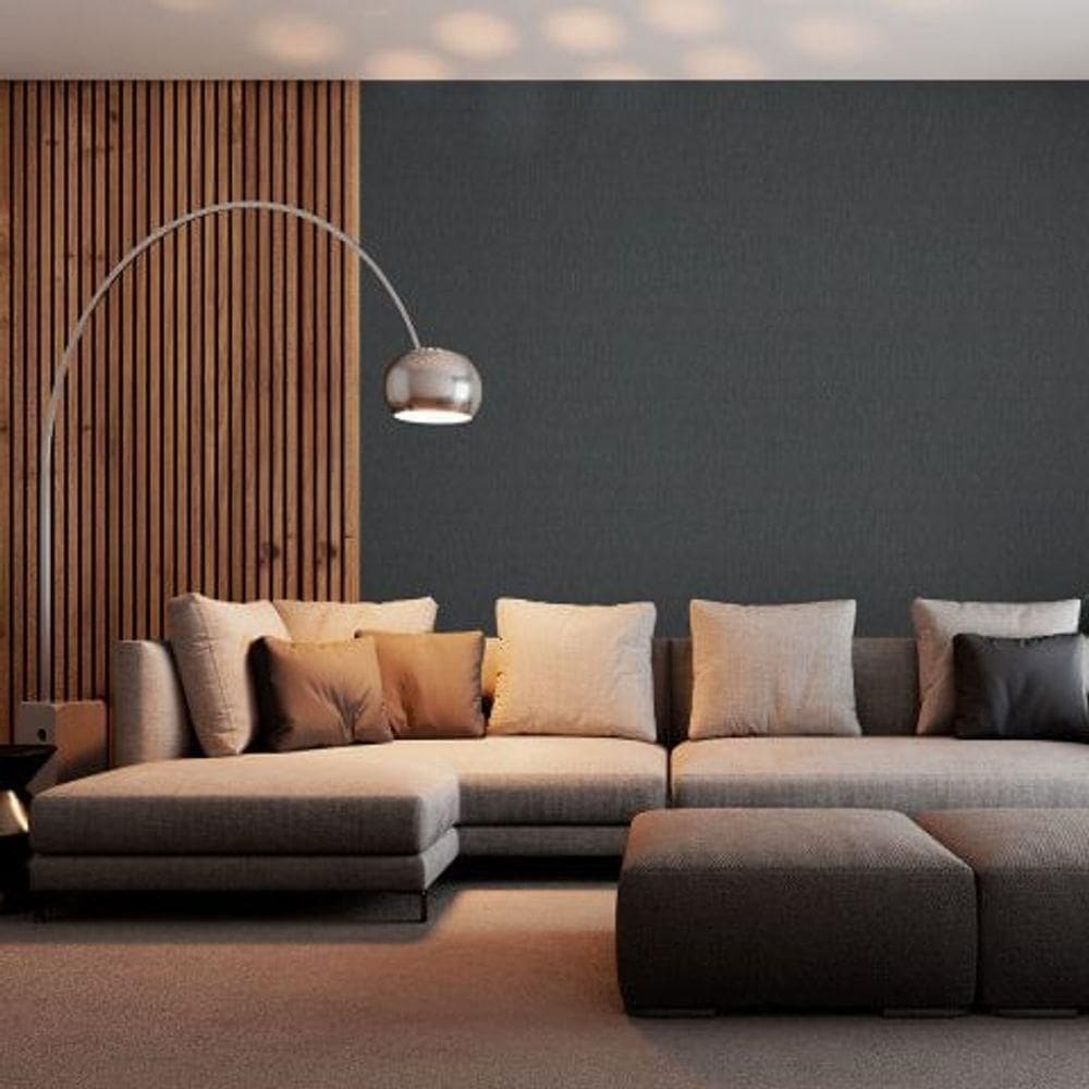 Papel De Parede Bobinex Essencial Palha Sintética Cinza 4351