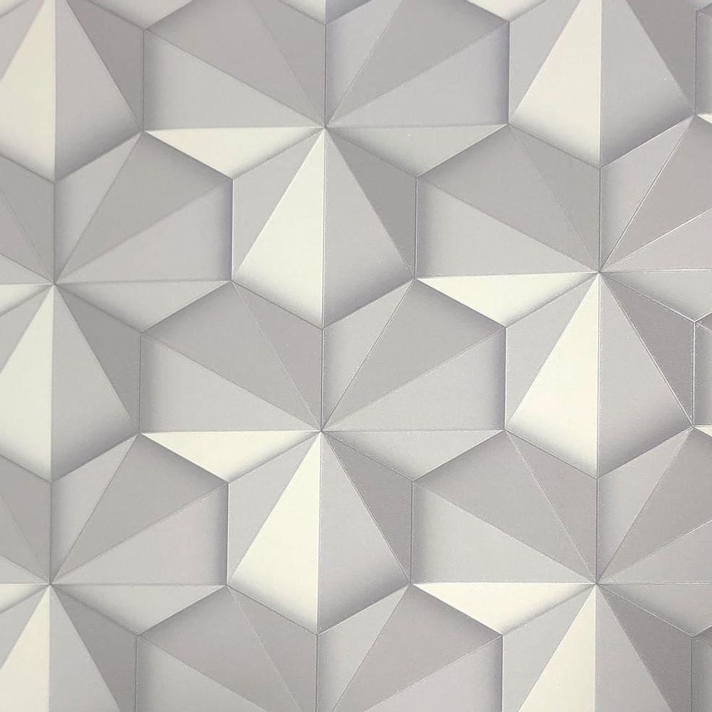 Papel De Parede Grace 4 Geométrico Cinza Gr400901r