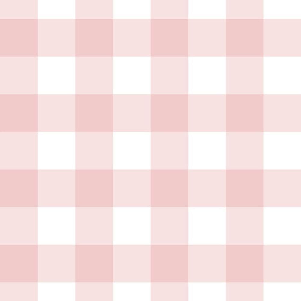 Papel De Parede Doce Estilo Xadrez Rosa 82090