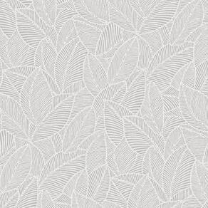 Papel De Parede Essencial Folhagem Azul E Branco Ess1028