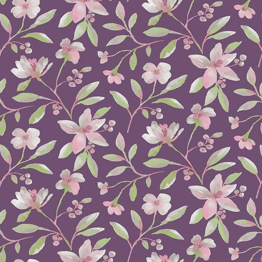 Papel De Parede Poppi Floral Pz18964 Tam. 4m² Papel De Parede Poppi Floral Pz18964
