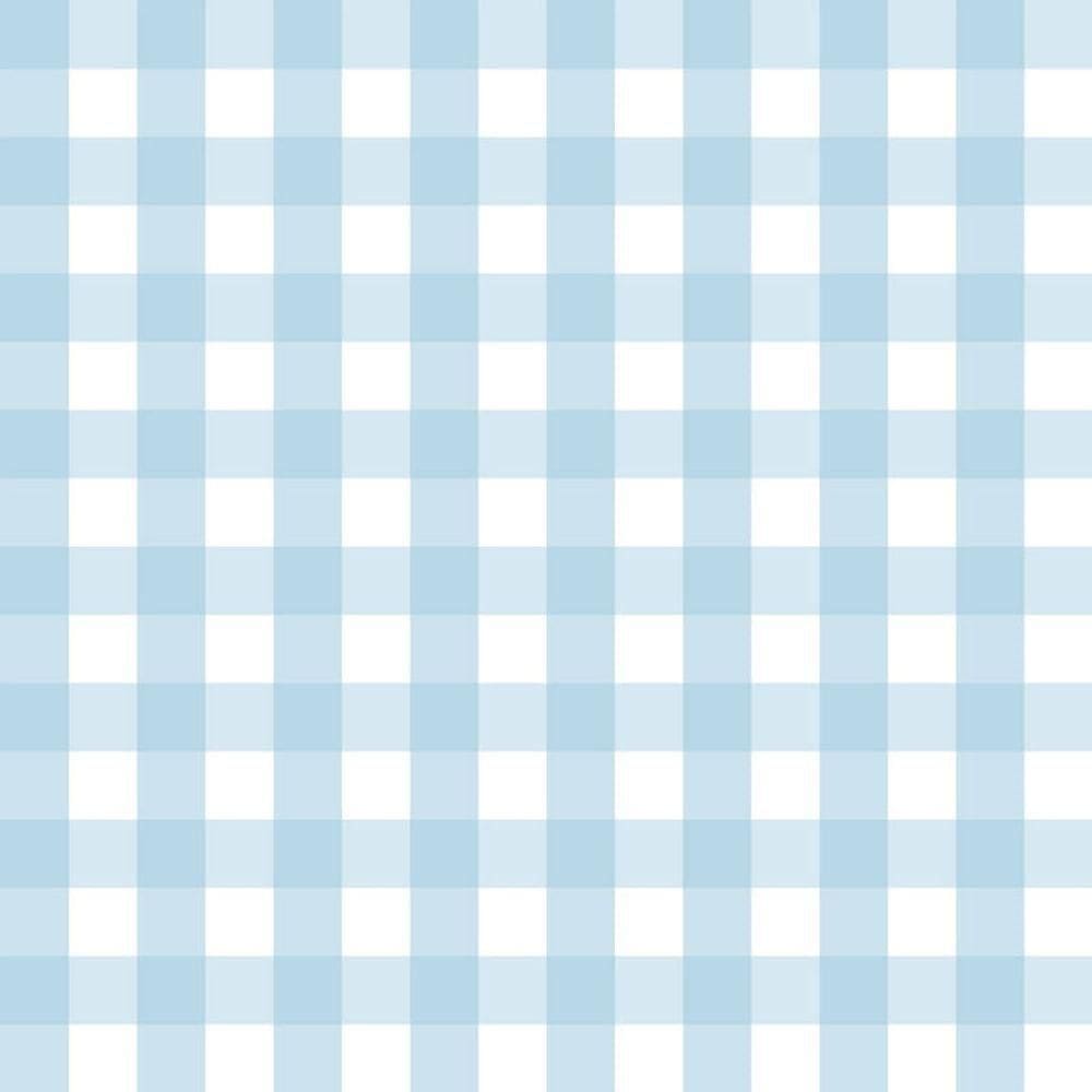 Papel De Parede Doce Estilo Xadrez Azul 82168