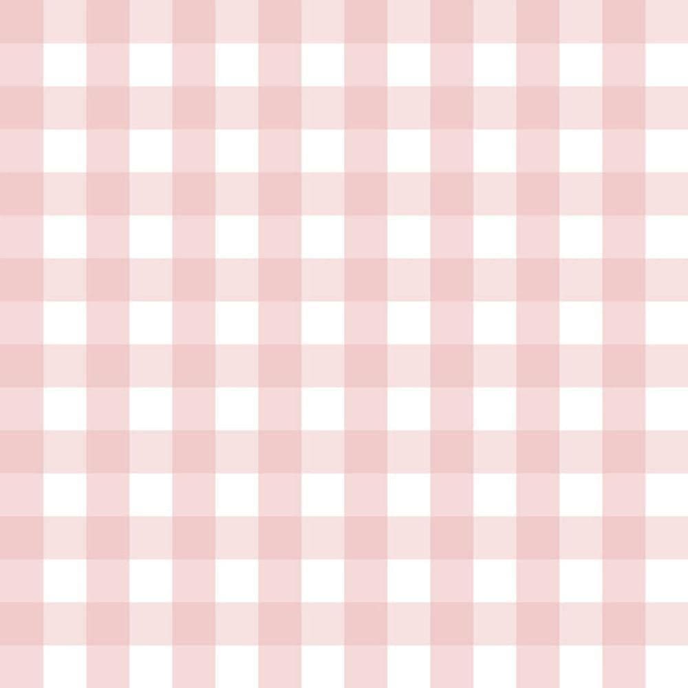 Papel De Parede Doce Estilo Xadrez Rosa 82250