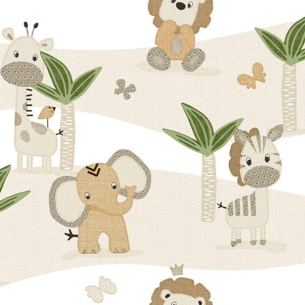 Papel De Parede Mondo Baby Wild Safari 13049 - Rolo 10m X 0,53m