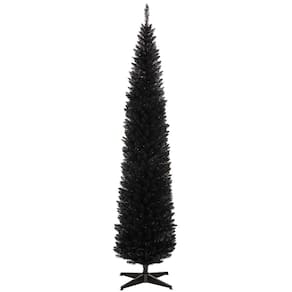 Árvore de Natal HOMCOM, lápis artificial de 8 pés com 618 pontas, preto
