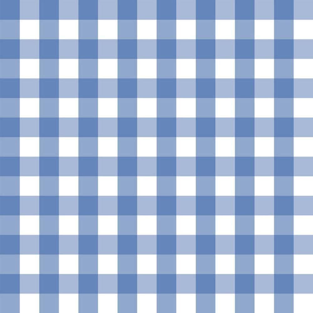 Papel De Parede Doce Estilo Xadrez Azul 82175