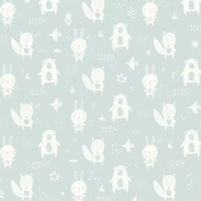 Papel De Parede Hf Petit Infantil Azul 91304