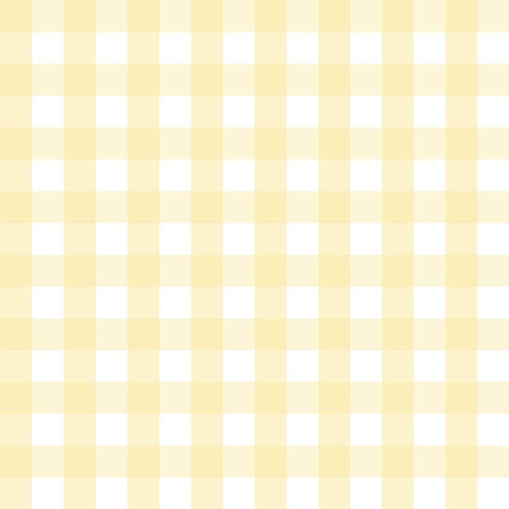 Papel De Parede Doce Estilo Xadrez Amarelo 82151