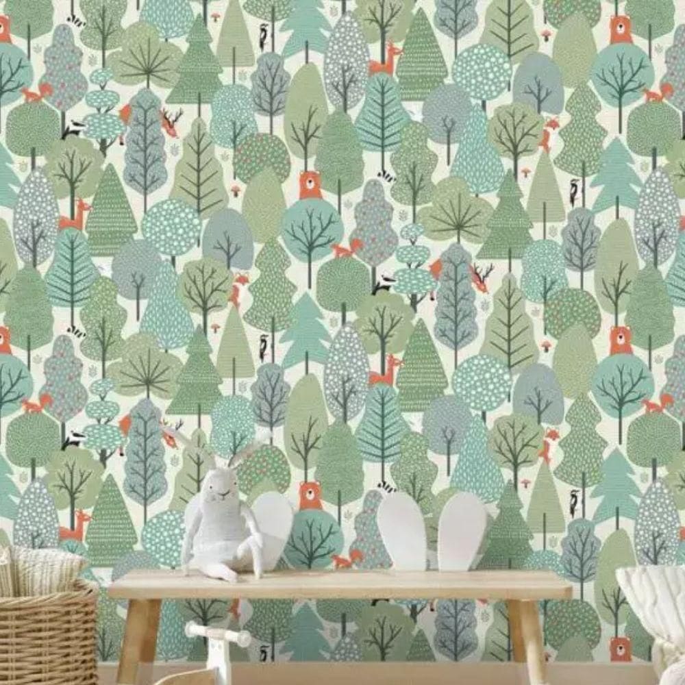 Papel De Parede Hf Petit Infantil Verde 51604