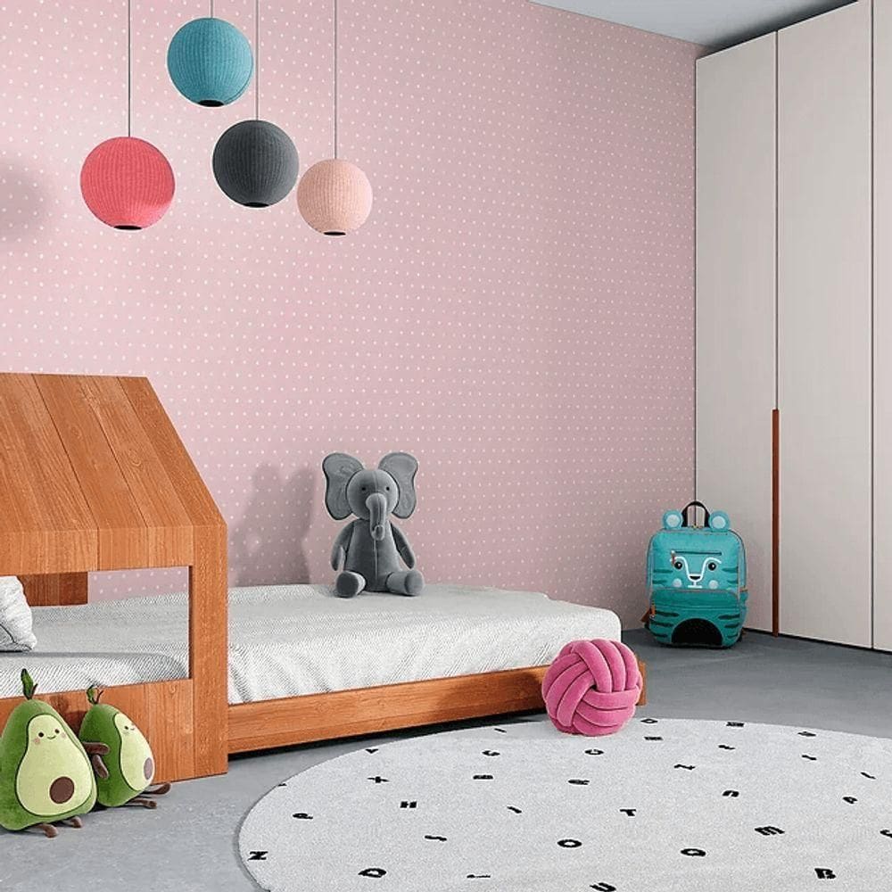 Papel De Parede Sonhos Petit Poá Rosa 4242 Papel De Parede Sonhos 4242