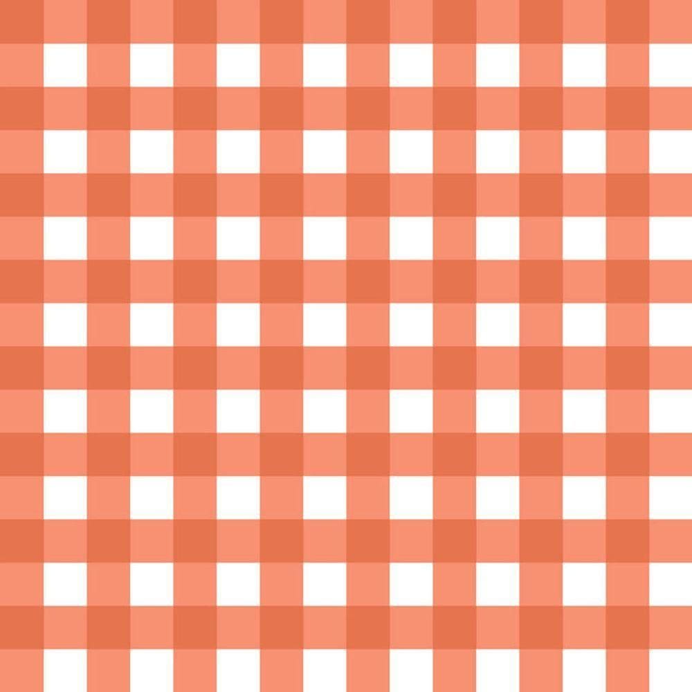 Papel De Parede Doce Estilo Xadrez Laranja 82311
