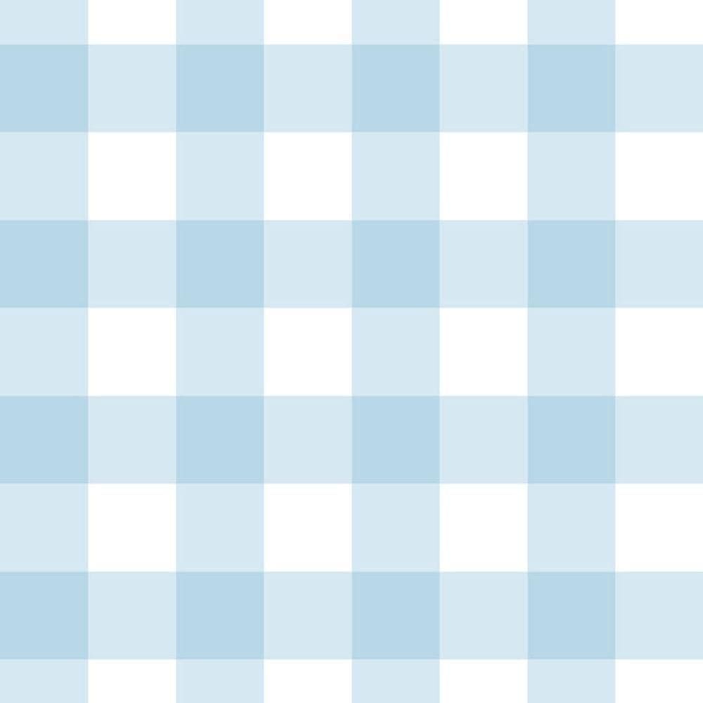 Papel De Parede Doce Estilo Xadrez Azul 81994
