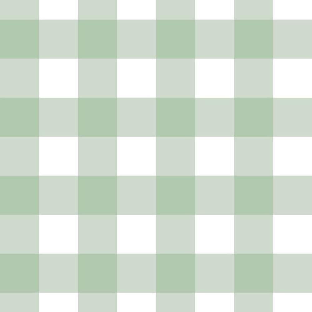 Papel De Parede Doce Estilo Xadrez Verde 82120