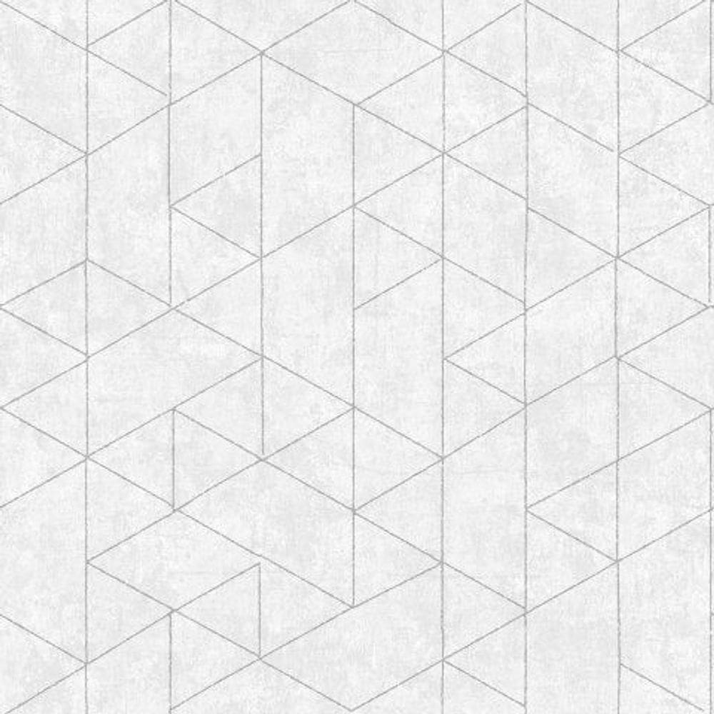 Papel De Parede Bobinex Essencial Geométrico Branco 4337