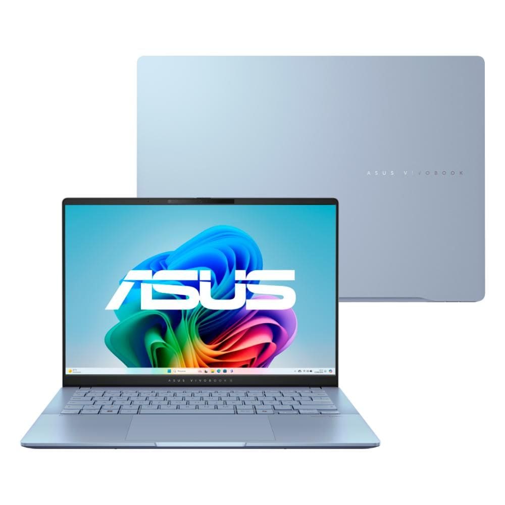 Notebook ASUS Vivobook S14 OLED S5406SA Intel Core Ultra 7 258V 32Gb Ram 1TB SSD Windows 11 Home Tela 14" FHD 120Hz Blue - PP097W