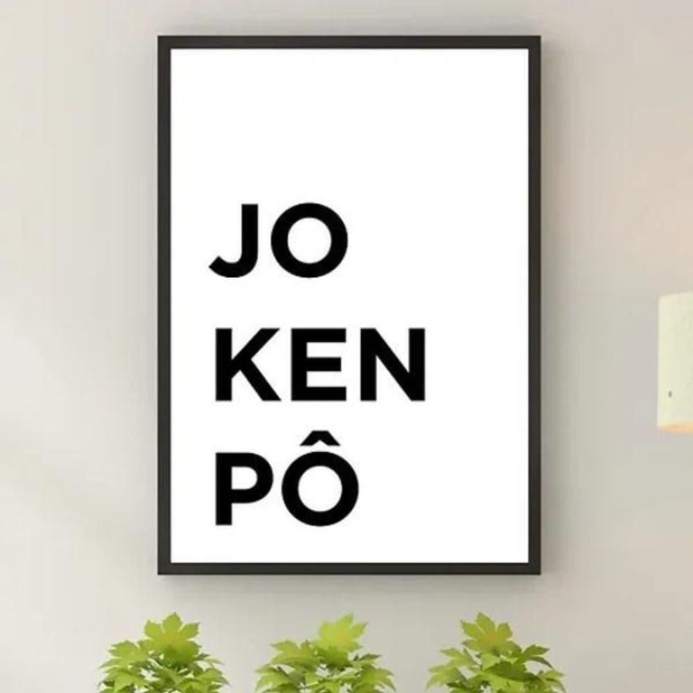 Quadro Decorativo Jokenpô 45X34Cm - Com Vidro