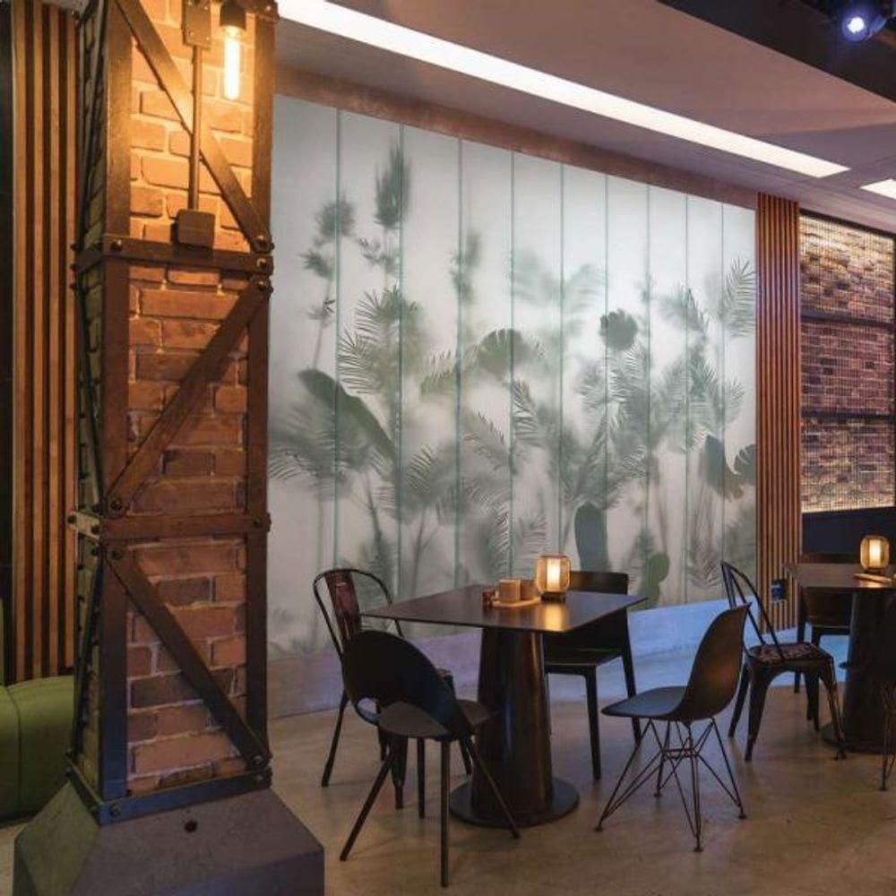 Papel De Parede Up To Date Folhagem Cinza 34858