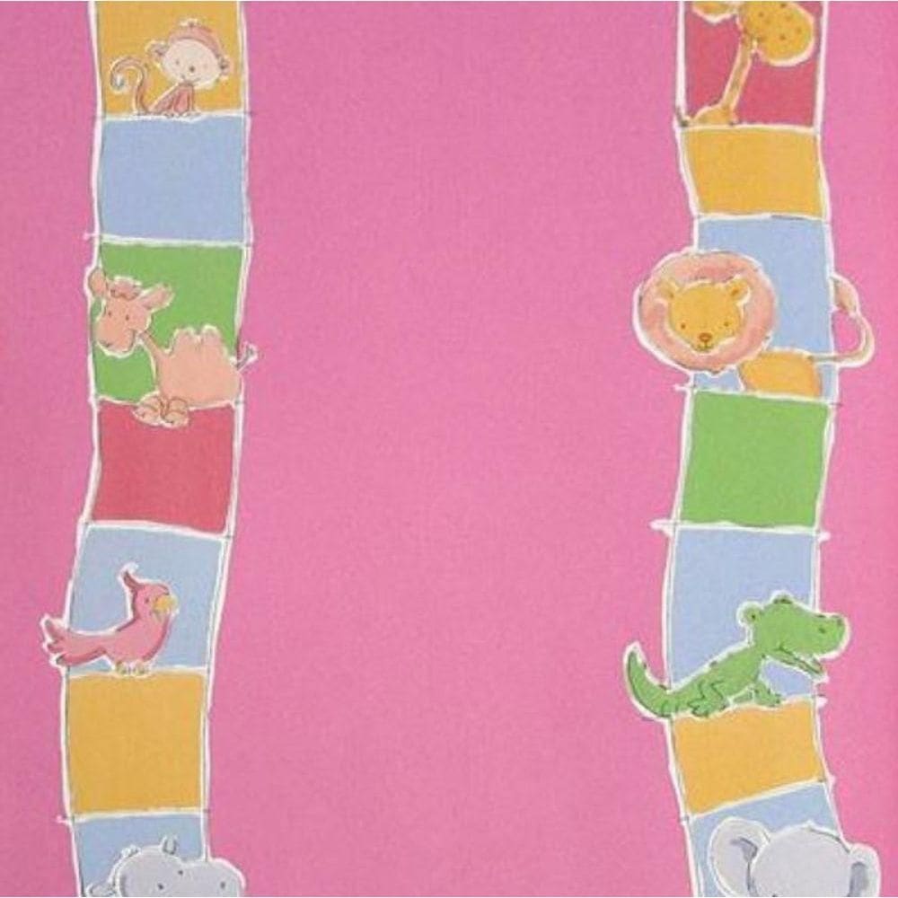 Papel De Parede Safari Friends Infantil Colorido Sf6212