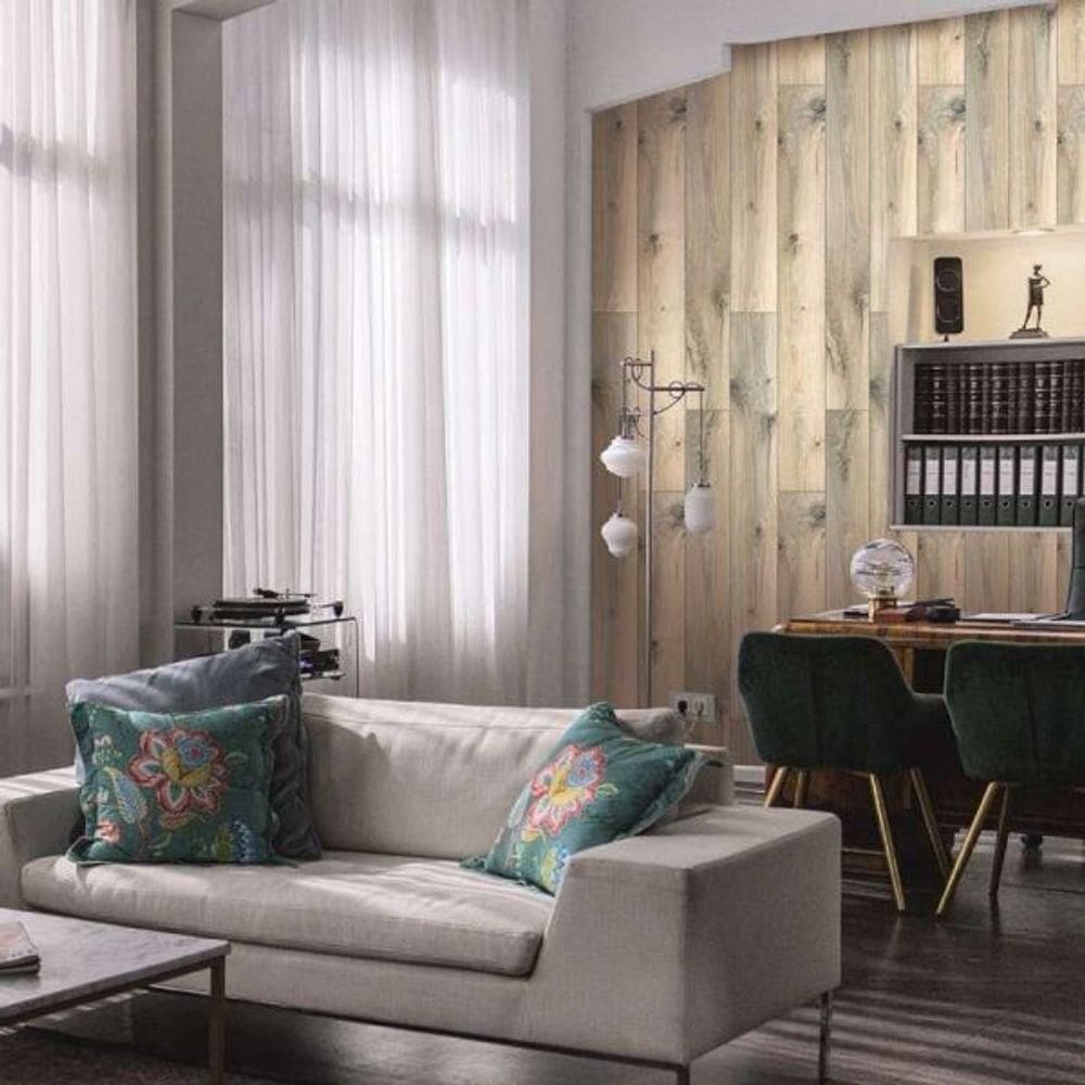 Papel De Parede Up To Date Madeira Marrom 34863