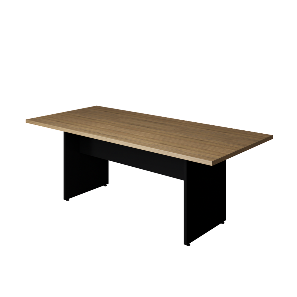Mesa Reunião Retangular c/ pé Painel ATC30 - Macadamia/Preto